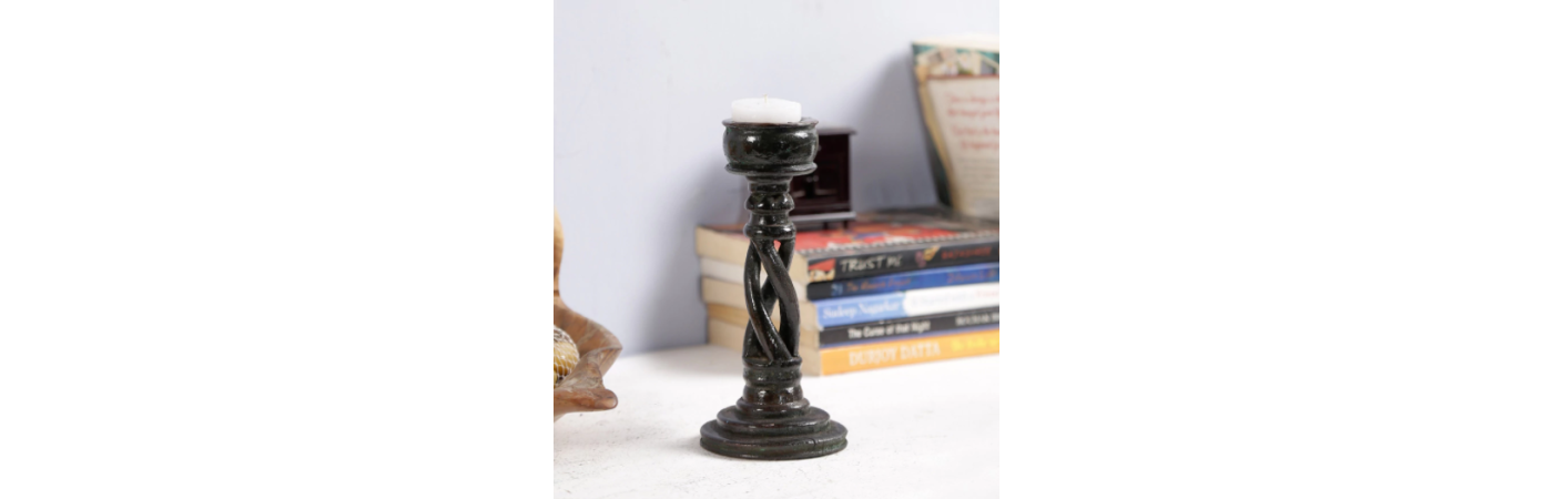 MINI SPIRAL CANDLESTAND(BROWN)